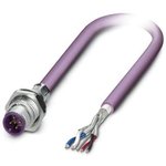 1534436, Straight Male 5 way M12 to Unterminated Bus Cable, 1m