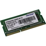 Модуль памяти Patriot SO-DIMM DDR3L 4GB 1600MHz CL11 1.35V (PSD34G1600L81S)
