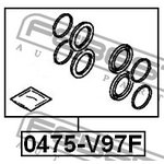 0475-V97F, ремкомплект суппорта тормозного! перед.\ Mitsubishi Pajero 06-