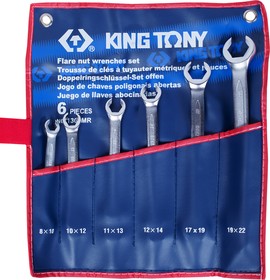 1306MR, KING TONY Набор разрезных ключей, 8-22 мм, 6 предметов