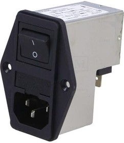 Фото 1/5 4304.4025, AC Power Entry Modules w/Fuseholder and Switch 250 VAC 10A
