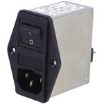 4304.5024, AC Power Entry Modules w/Fuseholder and Switch 250VAC 6A