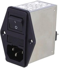 Фото 1/3 4304.5024, AC Power Entry Modules w/Fuseholder and Switch 250VAC 6A