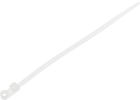 Фото 1/2 Хомут-стяжка с монтажным отверстием 4,8x200 мм белый 100 штук SM-91056-100