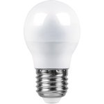 25804, Лампа светодиодная LED 9вт Е27 теплый матовый шар
