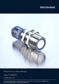 Sensore ad ultrasuoni microsonic mic 130/IU/TC