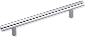 Ручка-рейлинг L530-128-СР 128 мм, хром, диаметр 10 мм L530-128-10-СР