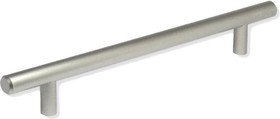 Ручка-рейлинг L530 МС С9552078-128МС 128 мм, матовый хром, диаметр 12 мм RR128МX