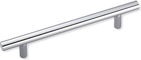 Ручка-рейлинг L530 СР С9552078-128СР 128 мм, хром, диаметр 12 мм RR128X