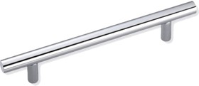Ручка-рейлинг L530-128-SN 128 мм, никель, диаметр 10 мм L530-128-10-SN