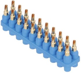 R929993000, Pin & Socket Connectors BANANA / 2MM SERIE FEMALE 20-WAY 6MM SOLDER POT BLUE