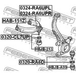 0320-RA6D, 0320RA6D_опора шаровая !переднего нижнего рычага\ Honda Accord ...