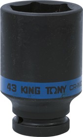 643543M, KING TONY Головка торцевая ударная глубокая шестигранная 3/4", 43 мм