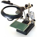 ZD-126-3 (12-0250), PCB holder "third hand" with a magnifying glass x2.5 ...