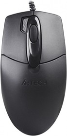 Фото 1/10 Мышь проводная A4TECH OP-730D, оптическая, USB, 1200dpi, черный
