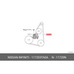 Ремень приводной NISSAN Teana III 2014-  mot.2,5L 11720-3TA0A