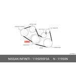 Ремень поликлиновой NISSAN 11950-95F0A