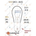 Лампа 12V P21/5W 21/5W EUROREPAR 1 шт. картон 1616431380