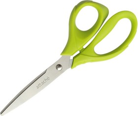 Тупоконечные ножницы Spring 175 мм, эргономичные ручки без покрытия, цвет салатовый 880860