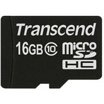 TS16GUSDC10, Memory Card, microSD, 16GB, 90MB/s, 30MB/s, Black