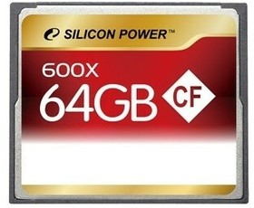 SP064GBCFC600V10, Флеш карта CF 64GB Silicon Power, 600X