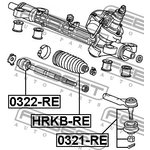 Пыльник р/рейки HONDA CR-V RE2 2007-2011 [EU] \ HRKB-RE FEBEST