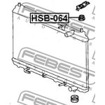 HSB-064, HSB-064_втулка крепления радиатора!\ Honda Accord Cl# 2002-2008