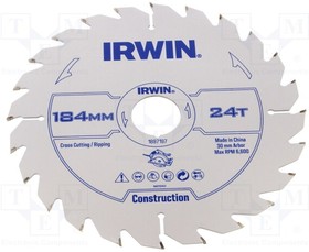 1897197, Circular saw; O: 184mm; Ohole: 30mm; Teeth: 24; wood