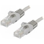 CP2072S, Patch cord; F/UTP; 6; stranded; CCA; PVC; grey; 5m; 26AWG; shielded