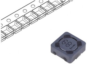 Фото 1/2 PCS73MT681, Дроссель: проволочный, SMD, 670мкГн, 190мА, 5,73Ом, ±20%, -40-125°C