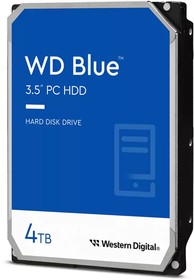 Фото 1/7 Жесткий диск Western Digital HDD SATA-III 4Tb Blue WD40EZAX, 5400rpm, 256MB buffer, 1 year