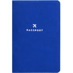 Обложка д/паспорта OfficeSpace Journey,иск. кожа софт-тач, син,тисн, 311109