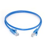 Фото 2/2 GCR-LNC01-5.0m, GCR Патч-корд прямой 5.0m UTP кат.5e, синий, позолоченные контакты, 24 AWG, литой, ethernet high spe