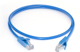 GCR-LNC01-7.5m, GCR Патч-корд прямой 7.5m UTP кат.5e, синий, позолоченные контакты, 24 AWG, литой, ethernet high spe