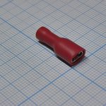 FDFD1.25-187(5) Red, наконечник кабельный ножевой (гнездо) полностью в изоляции ...