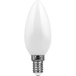 25785, Лампа светодиодная LED 7вт Е14 теплый матовая свеча FILAMENT