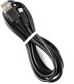 Фото 1/7 Дата-кабель USB - micro USB 2 метра, черный УТ000009511