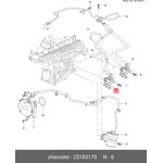 25183170, Клапан вакуумной системы CHEVROLET: ORLANDO (J 309) 2011-2017 ...