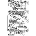 0420-DJ1R, 0420-DJ1R_опора шаровая заднего нижнего рычага!\ Mitsubishi Galant ...