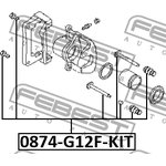 0874-G12F-KIT, Втулка направляющая суппорта тормозного переднего комплект