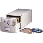 Бокс для CD/DVD дисков на 30 шт, замок, ProfiOffice, сер, МВ-30SL
