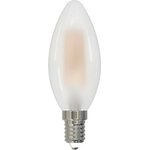 Светодиодная лампа Форма "свеча" матовая белый свет (4000K) LED-C35-5W/ ...