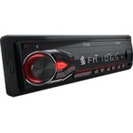 Автомагнитола 1din, красная, Bluetooth, USB, AUX, SD, FM, 4х50 F22R