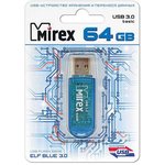 13600-FM3BEF64, Флеш накопитель 64GB Mirex Elf, USB 3.0, Синий
