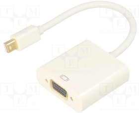 KABADA DPM/VGA AL-OEM-90, Converter; D-Sub 15pin HD socket,mini DisplayPort plug; 0.15m