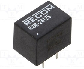 R2M-2412S, Isolated DC/DC Converters - Through Hole 2W 9-36Vin 12Vout 167mA