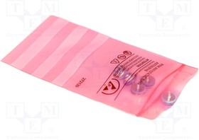 003-0021, Protection bag; ESD; L: 355mm; W: 254mm; Thk: 75um; 100pcs; pink
