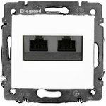 VALENA Computer socket RJ45x2 white