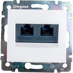 VALENA Computer socket RJ45x2 white