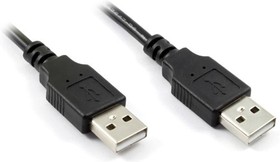 GCR-UM2M-BB2S-1.5m, GCR Кабель 1.5m USB 2.0, AM/AM, черный, 28/28 AWG, экран, армированный, морозостойкий